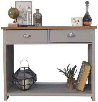 An Image of Lancaster 2 Drawer Console Table - Grey