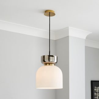 An Image of Tien 1 Light Pendant Ceiling Fitting Brushed Gold