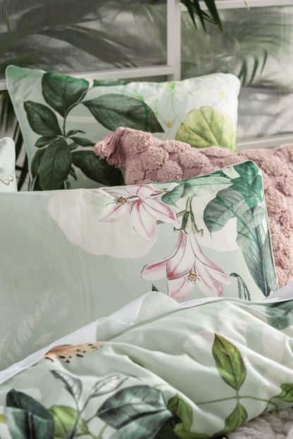 An Image of 'Glasshouse' Botanical Pillowcase Set
