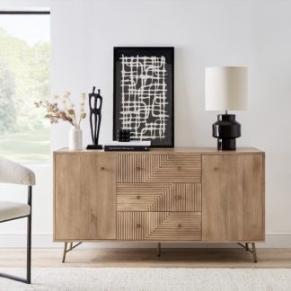 An Image of Priya Large Sideboard Wood (Brown)