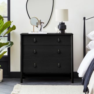 An Image of Henry Black 3 Drawer Chest Black