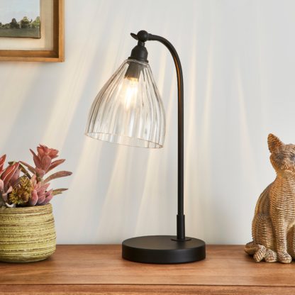 An Image of Churchgate Allexton Black Desk Lamp Black