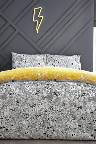 An Image of 'Doodles' Abstract Reversible Duvet Cover Set