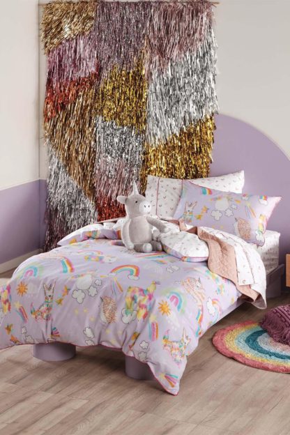 An Image of 'Unicorniverse' Kids Duvet Cover Set