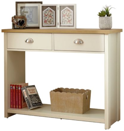 An Image of Lancaster 2 Drawer Console Table - Grey