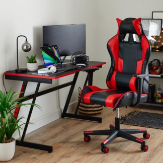 An Image of Zion Gaming Desk Black