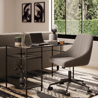 An Image of Claudia Mirrored Black Desk Black