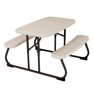 An Image of Lifetime Children's Folding Picnic Table in Almond ? 32.5 x 19 in