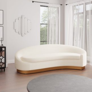 An Image of Felicity Boucle Corner Sofa Ivory