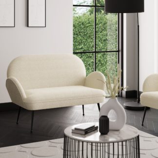 An Image of Kit Boucle 2 Seater Sofa Ivory