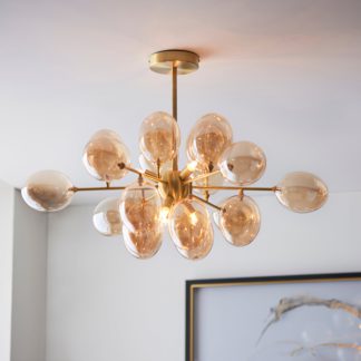 An Image of Vogue Dianthe 6 Light Ceiling Fitting Champagne