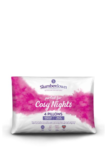 An Image of 2 Pack Cosy Nights Firm Support Pillows