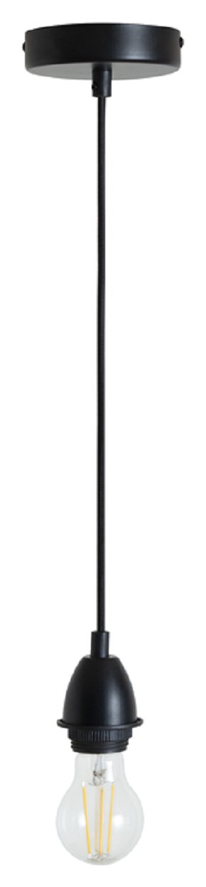 An Image of Argos Home Pendel Electric Light Fitting Black 1.2M