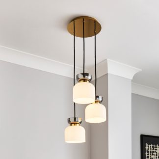 An Image of Tien 3 Light Cluster Ceiling Fitting Brushed Gold