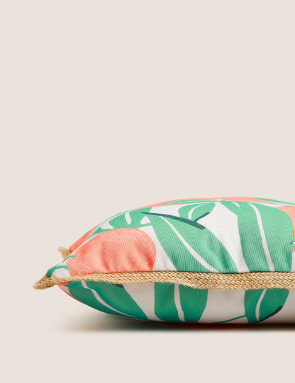 a055797fc8a965f3fb0ba8eb92723b7f9ec8abd59d04bf011ff91aa8193872de.jpg An Image of M&S Set of 2 Orange Print Outdoor Cushions