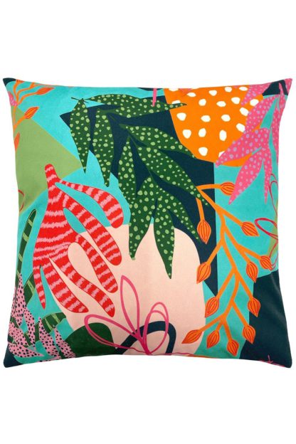 An Image of 'Coralina' Floral Water & UV Resistant Outdoor Cushion