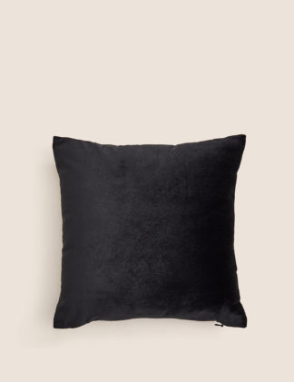 An Image of M&S Velvet Small Embroidered Zebra Cushion