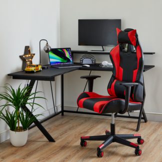 An Image of Knowle Corner Gaming Desk Black