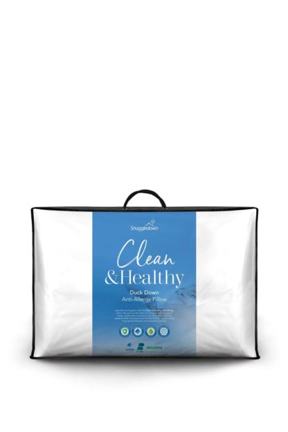 An Image of 2 Pack Clean & Healthy Duck Down Pillows