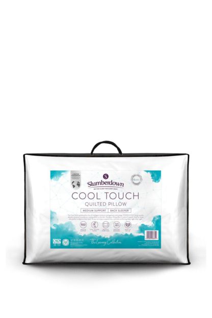 An Image of 2 Pack Luxury Cool Touch Quilted Medium Support Pillows
