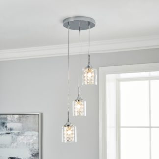An Image of Frankie 3 Light Cluster Ceiling Fitting Chrome