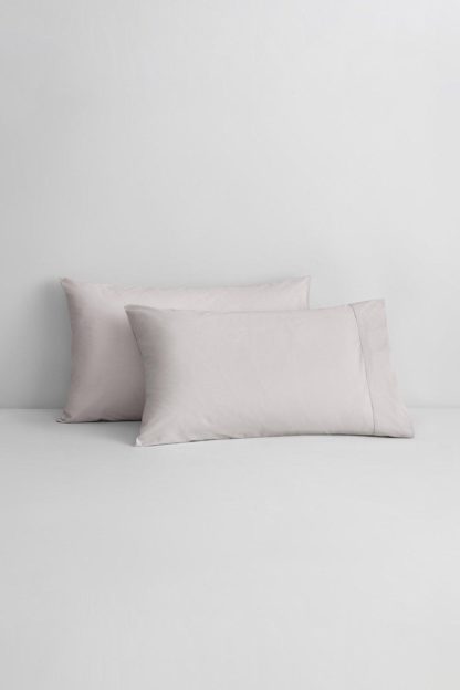 An Image of 300 Thread Count Organic Cotton Tailored Pillowcase Pair