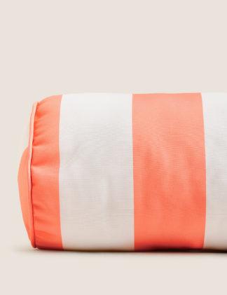 An Image of M&S Lois Striped Outdoor Bolster Cushion