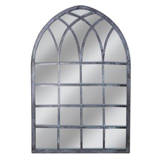 An Image of Homebase Metal Framed Gothic Outdoor Garden Mirror