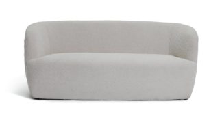 An Image of Habitat Orelia 3 Seater Boucle Sofa - White