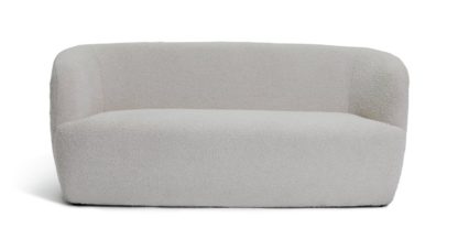 An Image of Habitat Orelia 3 Seater Boucle Sofa - White