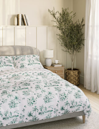 An Image of M&S Cotton Blend Tropical Bedding Set