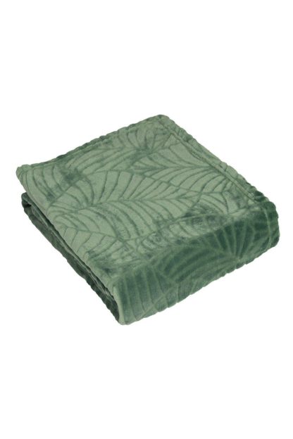 An Image of 'Folio' Botanical Cut Fleece Throw