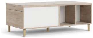 An Image of Rome Sliding Top Coffee Table - White & Oak