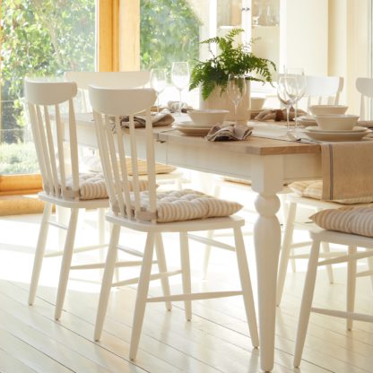 An Image of Churchgate Ivory Rectangular Dining Table Ivory