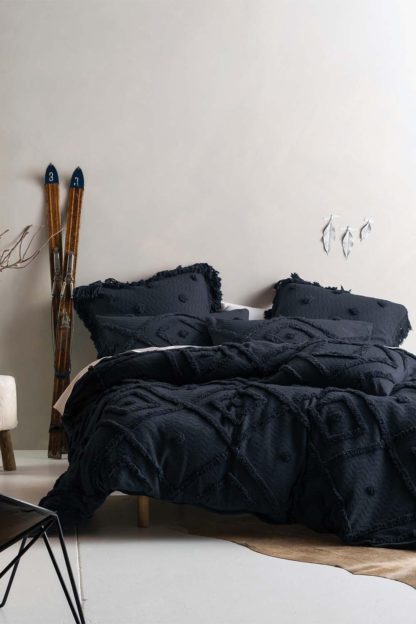 An Image of 'Adalyn' Aztec Tufted Duvet Cover Set