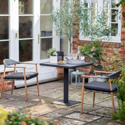 An Image of Tulle 2 Seater Bistro Set Grey