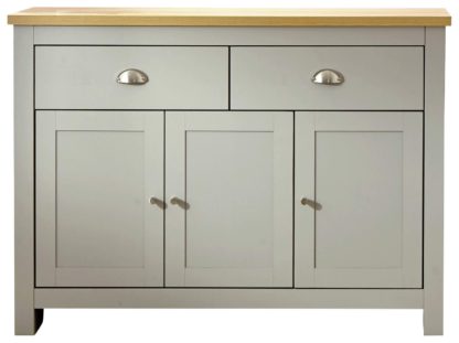 An Image of Lancaster 3 Door 2 Drawer Sideboard - Grey