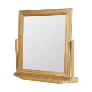 An Image of Square Dressing Table Mirror - Pine