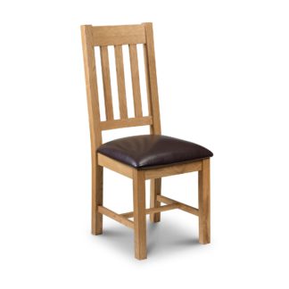 An Image of Astoria Set of 2 Dining Chairs Oak Brown
