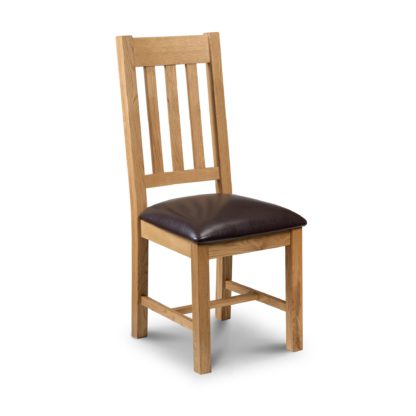 An Image of Astoria Set of 2 Dining Chairs Oak Brown