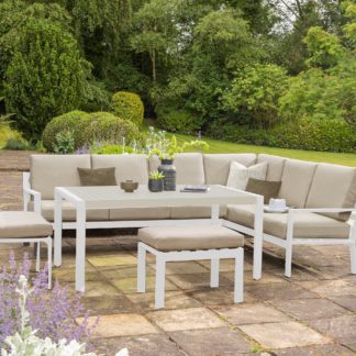 An Image of Titchwell White Corner Lounge Set Off-White