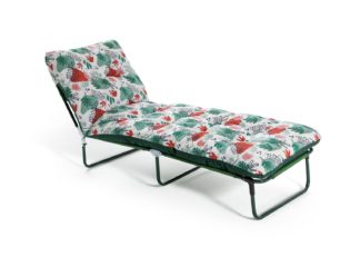 An Image of Argos Home Abstract Leaf Folding Metal Sun Lounger