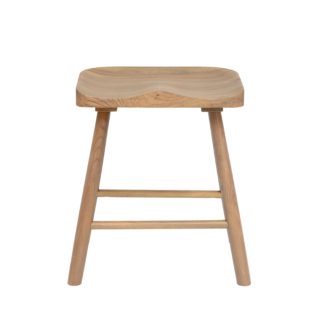 An Image of Loxwood Grey Oak Stool Grey