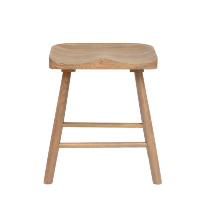 An Image of Loxwood Grey Oak Stool Grey