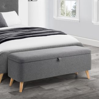 An Image of Astrid Linen Storage Bench Grey