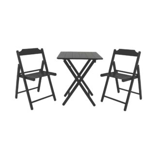 An Image of Tobacco Beer 2 Seater Folding Bistro Set Brown