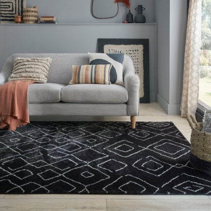 An Image of Imran Berber Rug Black