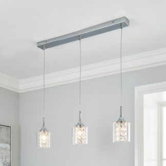 An Image of Frankie 3 Light Bar Ceiling Fitting Chrome