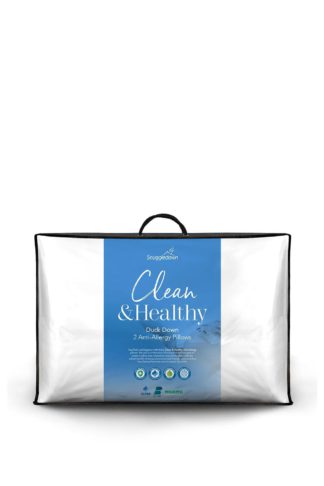 An Image of 2 Pack Clean & Healthy Duck Down Pillows