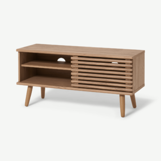 An Image of Tulma Compact TV Unit, Oak Effect